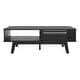 preview thumbnail 2 of 34, SAFAVIEH Rori Mid-Century 1-Shelf Walnut Coffee Table - 46" W x 23" D x 16" H Black