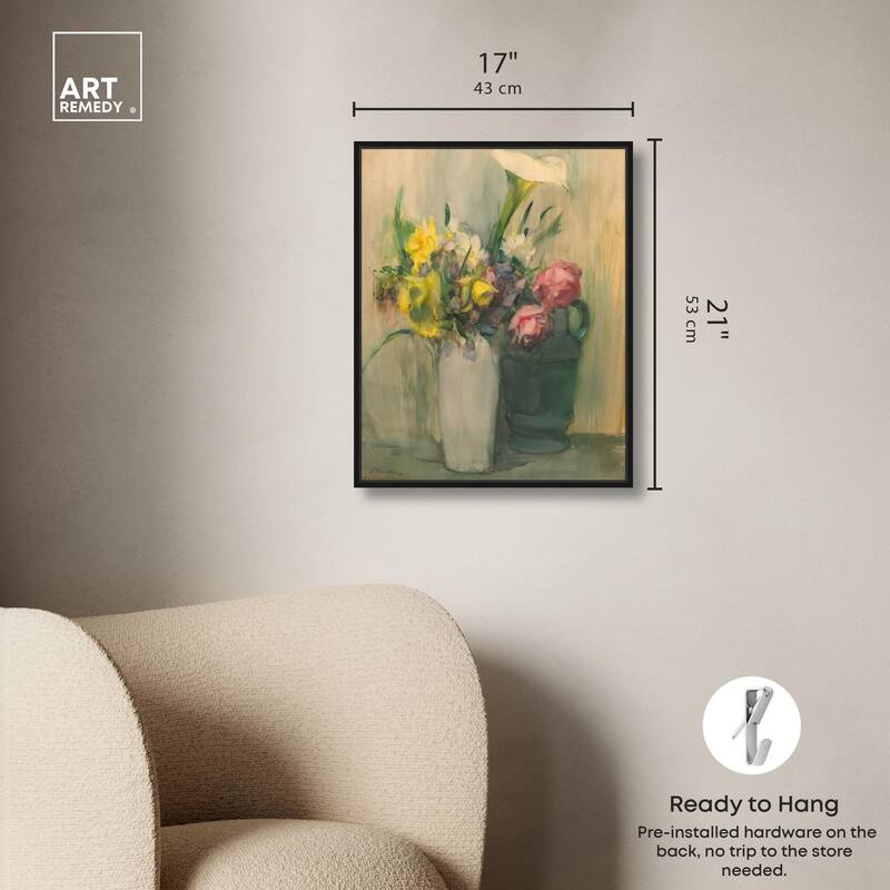 Flowers by Julian Alden Weir Canvas by Art Remedy