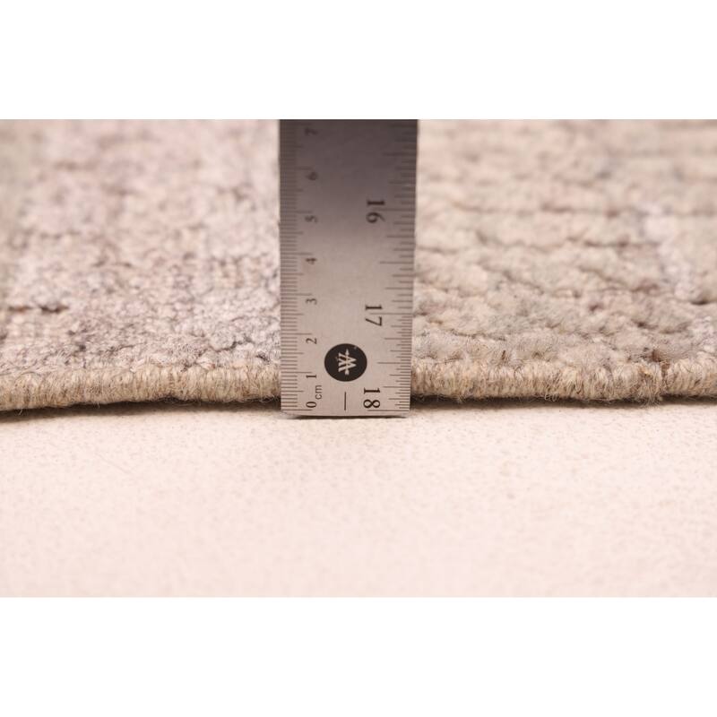 ECARPETGALLERY Hand Loomed Elysian Grey Viscose, Wool Rug - 8'2 x 9'11