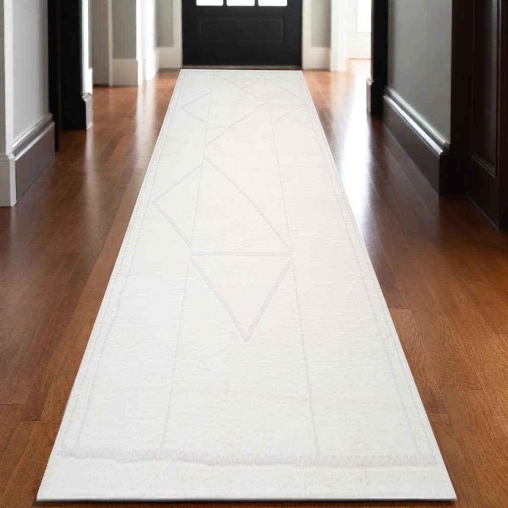 HomeRoots Moroccan Transitional Runner Area Rug - 120.00 in. x 30.00 in. x 0.60 in.