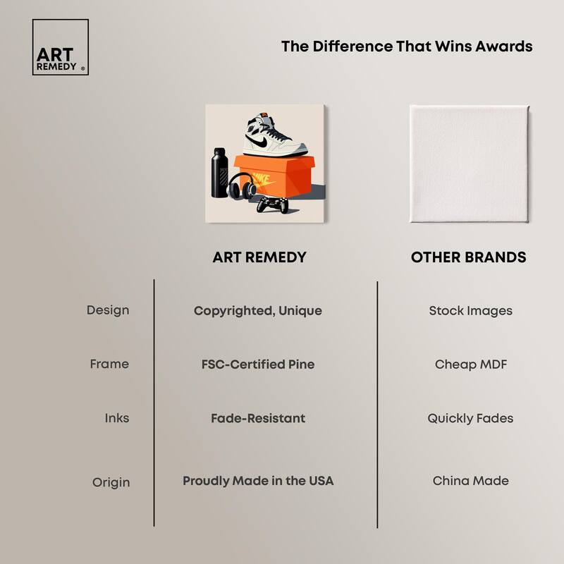 Important Sneaker Accessories Canvas by Art Remedy, Gallery Wrapped