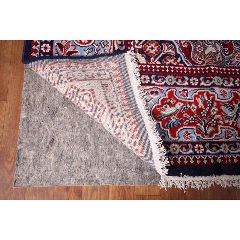 Animals Red Floral Kashan Turkish Area Rug Machine Made Carpet - 9'8" x 12'11"