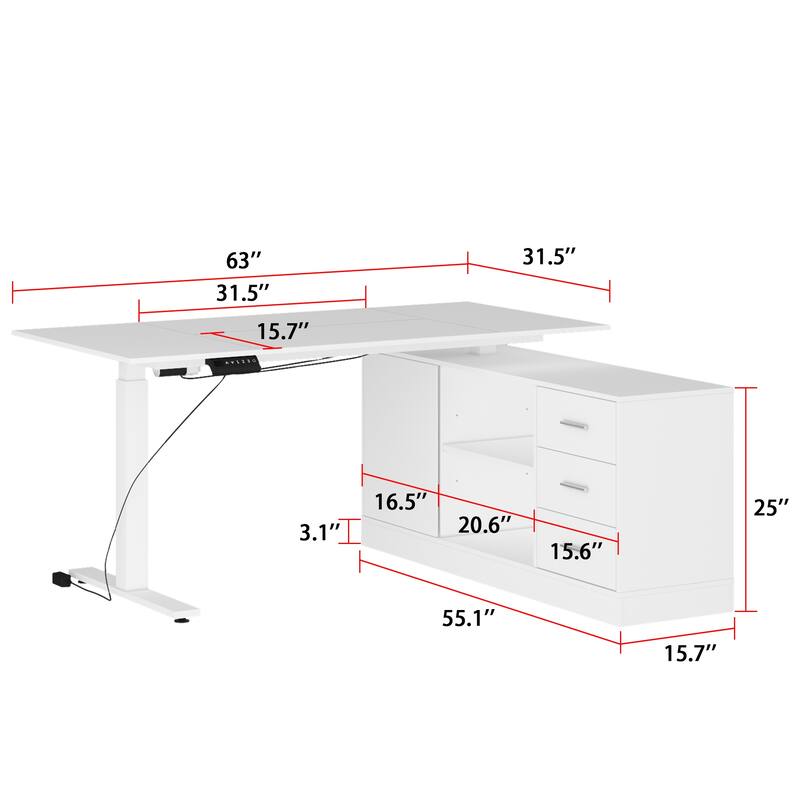 Ultimate Home Office Desk with Electric Lift Top Wrting Desk Working