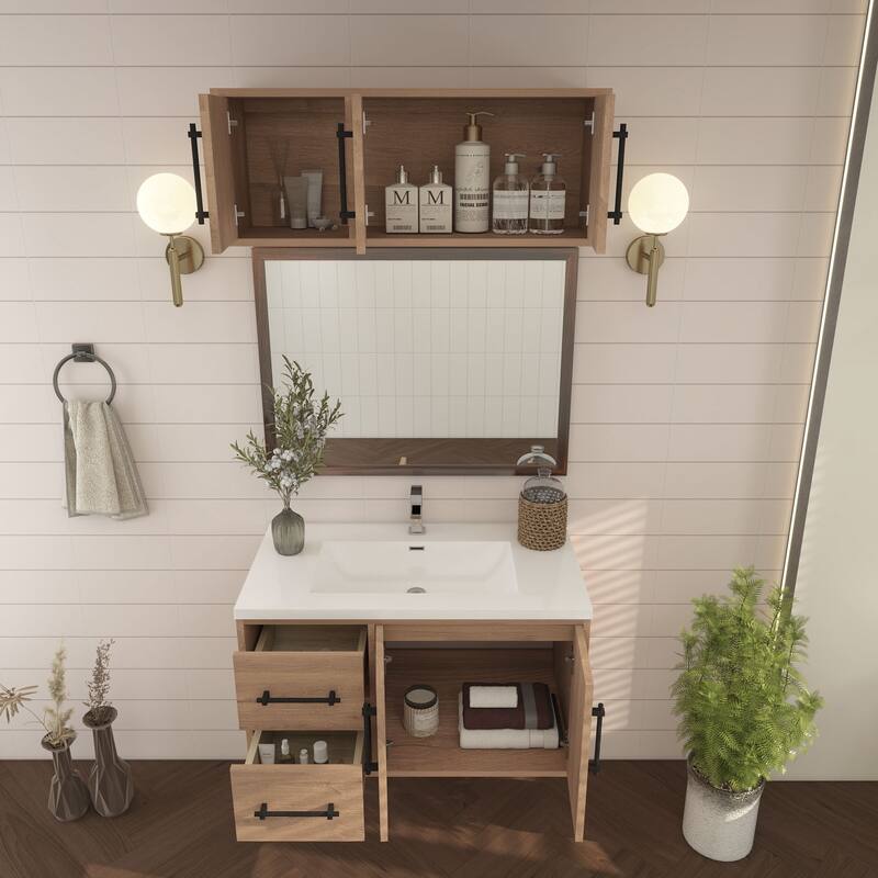 Victoria 36'' L Wall-Mounted Vanity Set with Motion Sensor LED light Top Cabinet