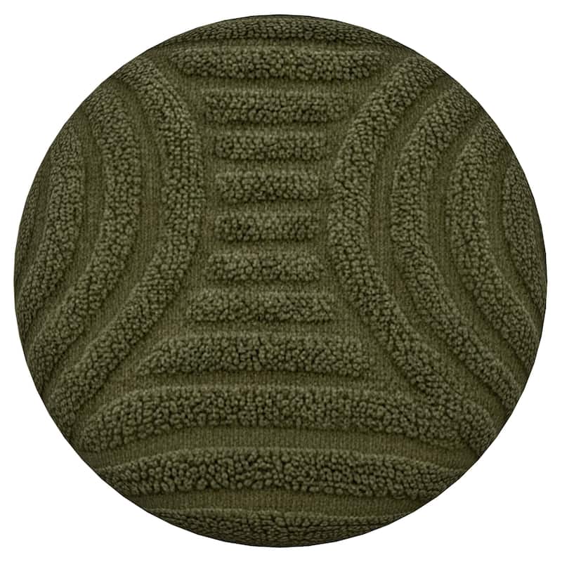 Modern Fabric Round Storage Ottoman