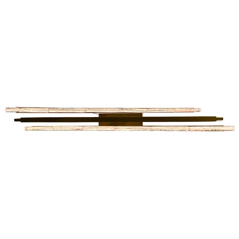 Saber Integrated LED 70in Brass Chandelier with Handcrafted Glass