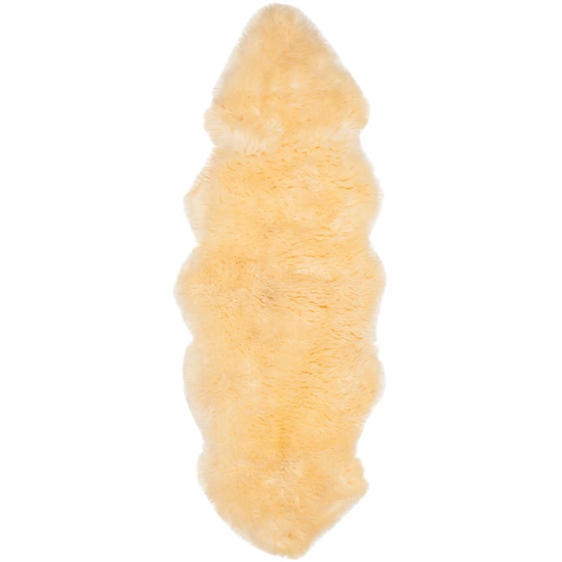 SAFAVIEH Handmade Natural Sheepskin Leanca 3.4-inch Thick Rug