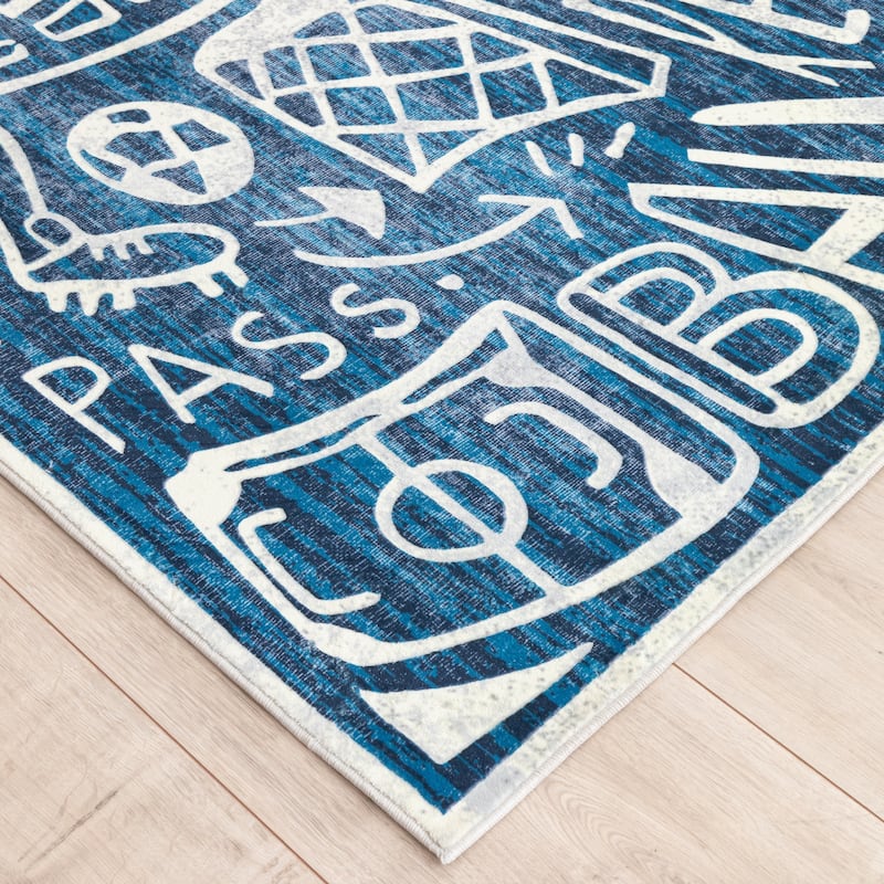Katie Merz SPORTSGLYPHS Soccer Area Rug