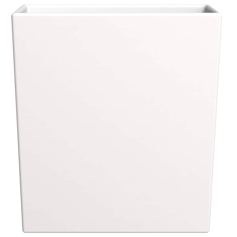 Thistle Rectangular Planter Set in Fiberstone and MgO Clay with Drainage Holes for Home Office Garden Indoor Outdoor Patio Porch