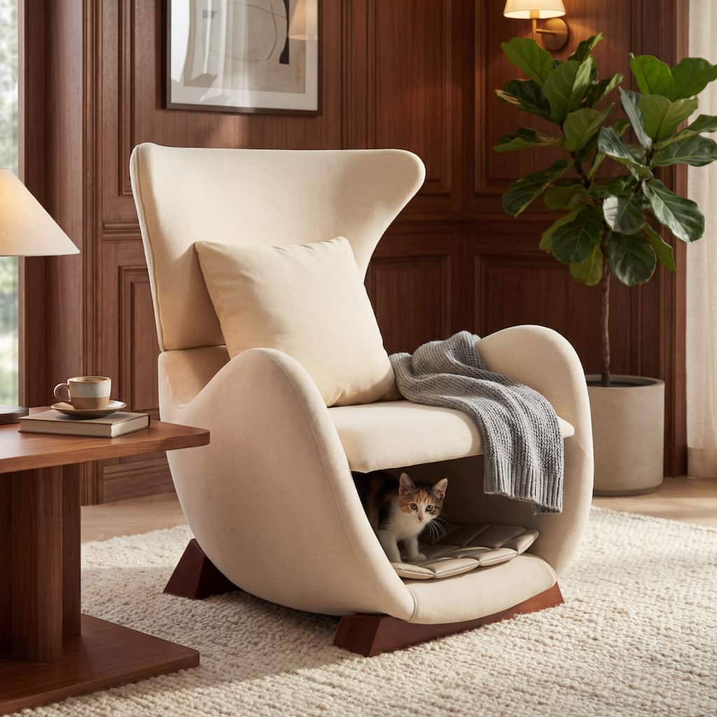 Christopher Knight Home - Modern Upholstered Accent Chair with Pet Nook Storage