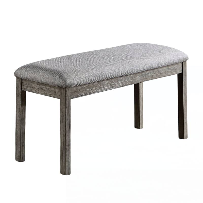 Gray Dining Bench Padded Seat 1pc
