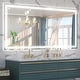preview thumbnail 13 of 40, UL Certified Full Size Front & Back LED Lighted Anti-fog Tempered Glass Wall Bathroom Vanity Mirror, 3-Year Warranty 72" x 36"