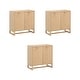 preview thumbnail 69 of 85, Nathan James Enloe Rustic Doors Metal Base Free Standing Modern Storage Cabinet for Entryway