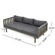 preview thumbnail 14 of 30, Claremont Farmhouse Outdoor 3 Seater Daybed with Water-Resistant Cushion by Christopher Knight Home