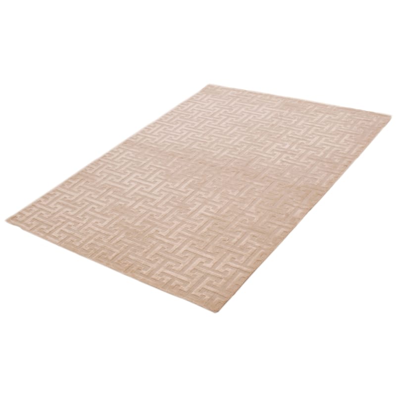 ECARPETGALLERY Hand Loomed Kashkuli Gabbeh White Viscose Rug - 5'6 x 7'10