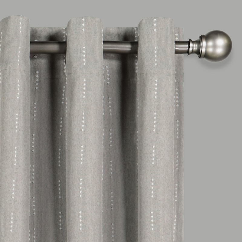 Eclipse Basel Dot Draft Stopper Energy Saving 100% Blackout Grommet Top Curtain Panel