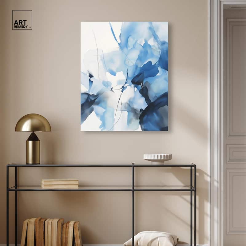 Fleur Bleue II Canvas by Art Remedy, Gallery Wrapped