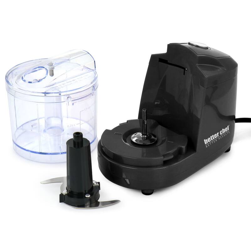 Better Chef 1.5 Cup Safety Lock Compact Chopper in Black