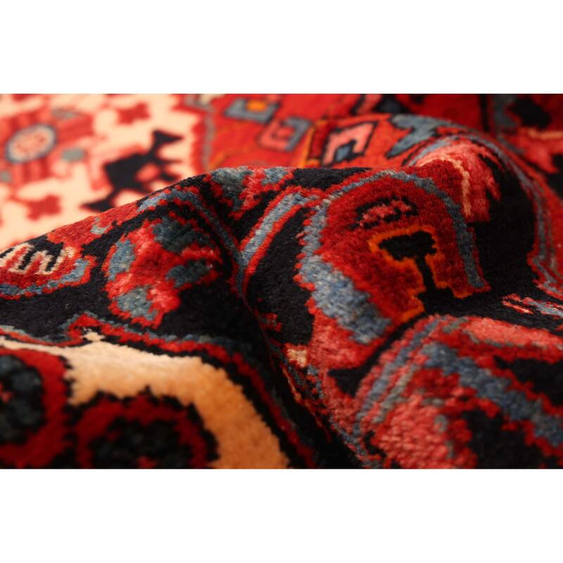 ECARPETGALLERY Hand-knotted Anatolian Vintage Dark Navy, Red Wool Rug - 4'10 x 9'11