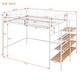 preview thumbnail 39 of 45, Metal Loft Bed with Grid Storage Guardrail and Storage Ladder