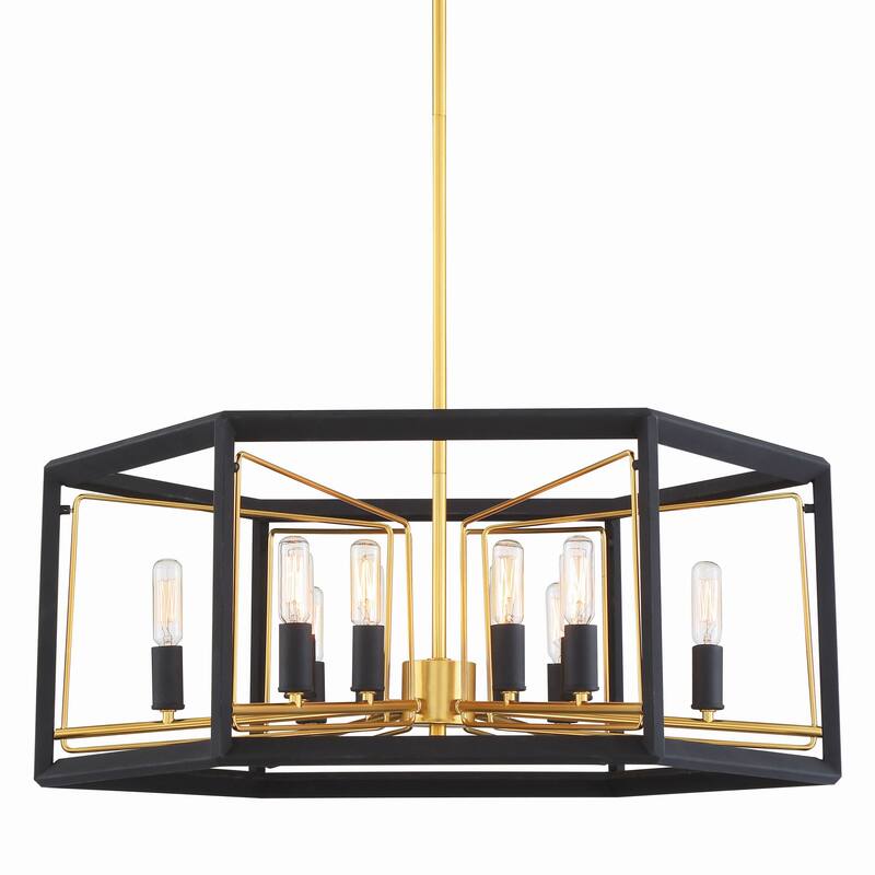 Metropolitan Sable Point 12 Light 32" Wide Taper Candle Chandelier - Sand Black with Honey Gold Accents