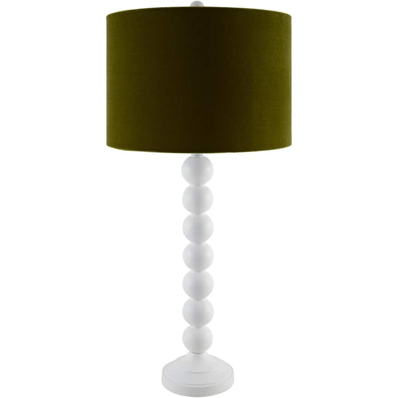 Livabliss Zelda Traditional Accent Table Lamp - White/Green