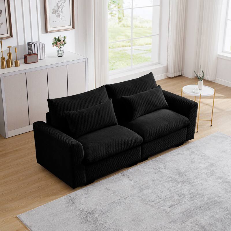 GDFStudio - Windsor Corduroy 2 Seater Sofa with Armrests