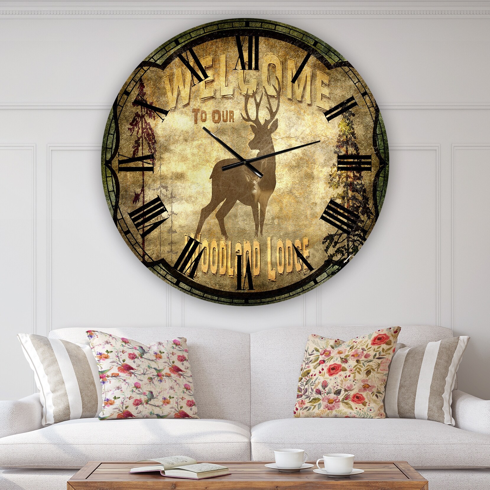 Designart undefinedWelcome_Lodge Deerundefined Large Cottage Wall ...