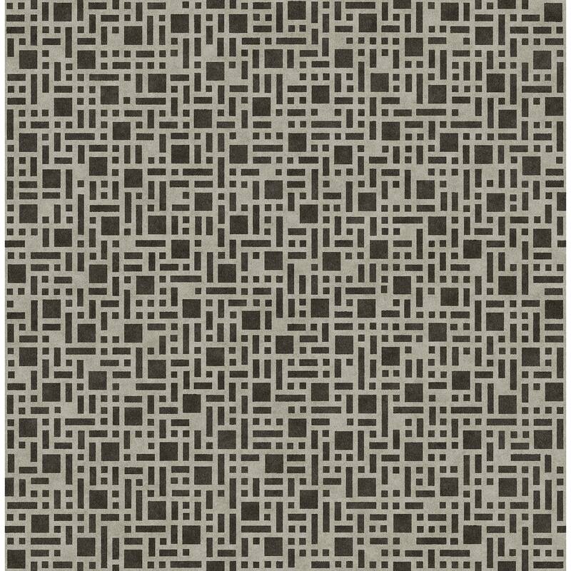 A-Street Prints Bento Brown Geometric Wallpaper