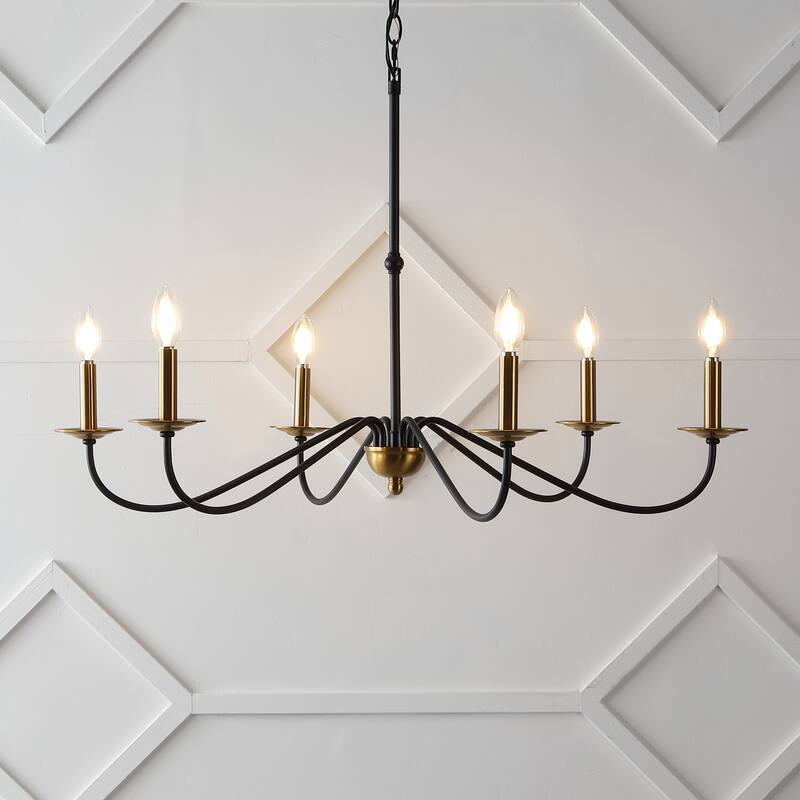 34.75" 6-Light Iron LED Chandelier, by JONATHAN Y