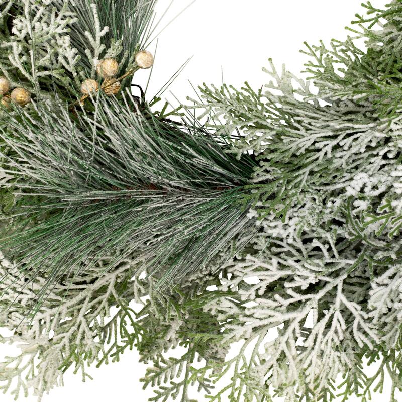 Real Touch™ Cedar and White Pine Artificial Christmas Wreath - 30" - Unlit
