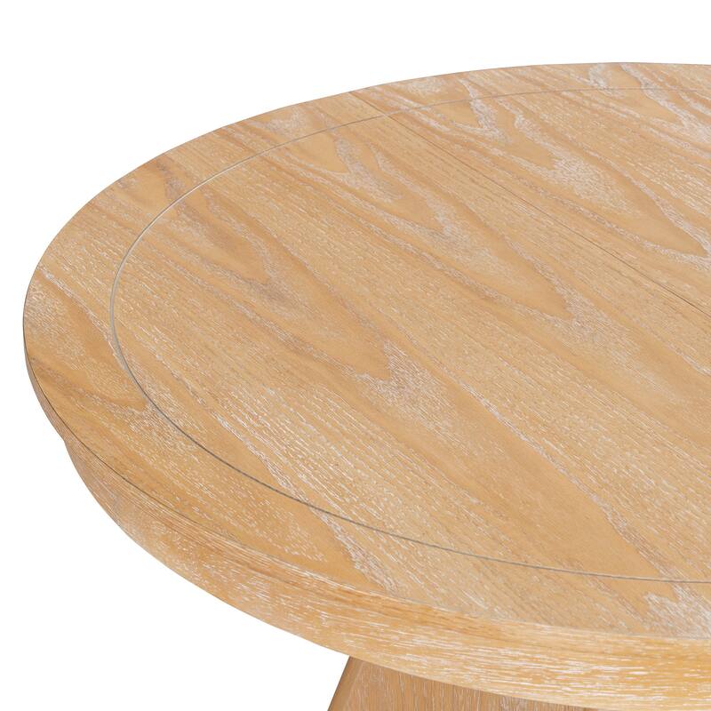 Extendable Dining Table for 4-6, 42" to 58" Rustic Farmhouse Table with X-Legs