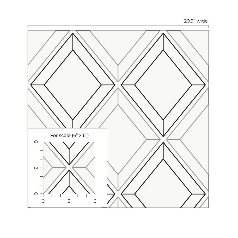 Seabrook Designs Linework Gem Non-Woven Unpasted Wallpaper