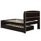 preview thumbnail 19 of 48, Platform Bed with Twin Size Trundle & 2 Drawers, Wooden Storage Bedframe with LED Headboard/Charging Station for Kids Boys Girls