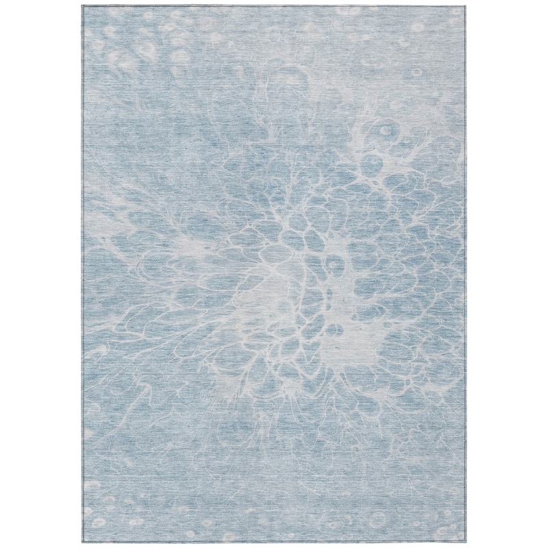 Machine Washable Indoor/ Outdoor Chantille Modern Vintage Floral Rug