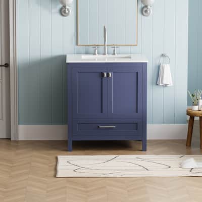 30'' bathroom vanity with marble sink