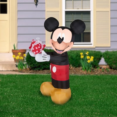 Gemmy Airblown Inflatable Valentine Mickey Mouse, 3.5 ft Tall, black - 42.13x22.44x25.98