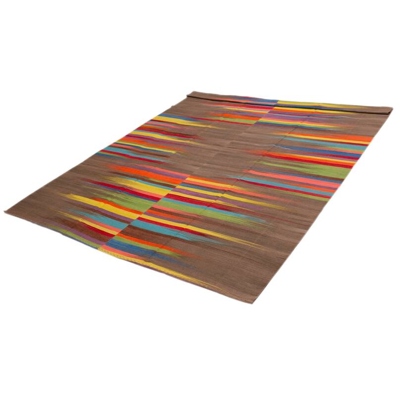 ECARPETGALLERY Flat-Weave Ankara FW Taupe Wool Kilim - 9'9 x 12'10