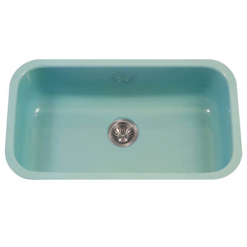 Houzer Porcela 30-9/10" Single Basin Undermount Porcelain Enameled - Mint