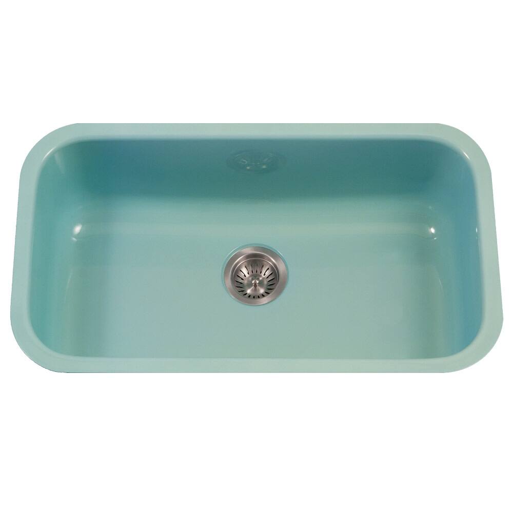 Houzer Porcela 30-9/10" Single Basin Undermount Porcelain Enameled