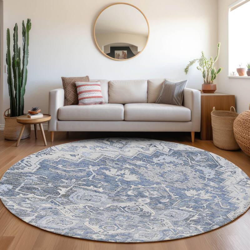 Machine Washable Indoor/ Outdoor Chantille Traditional Boho Rug