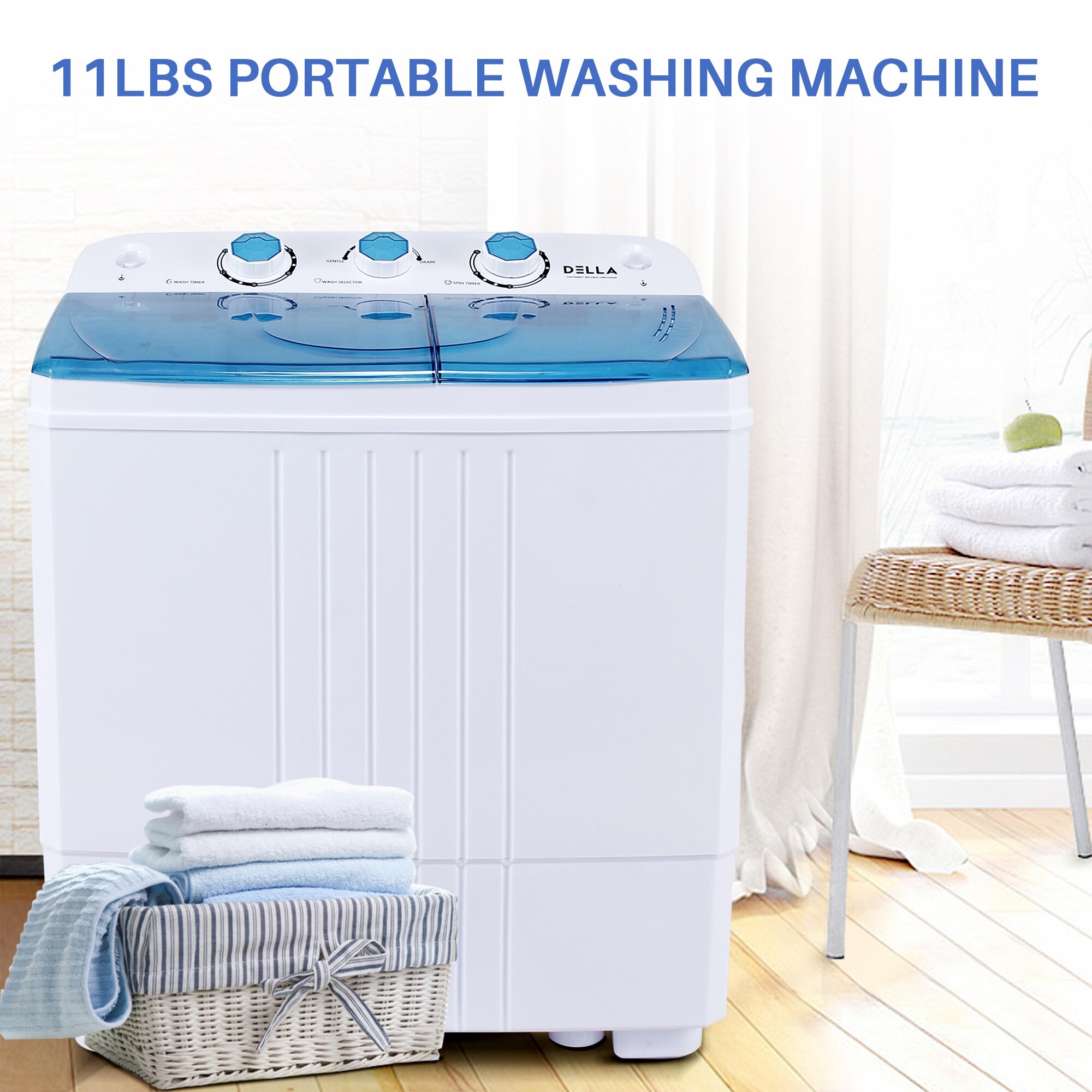 PORTABLE 230V MINI WASHING MACHINE IDEAL FOR OUTDOOR GARDEN CAMPING SPIN  DRYER