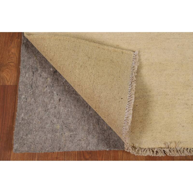 Modern Solid Gabbeh Oriental Foyer Rug Hand-Knotted Wool Carpet - 2'9"x 3'11"