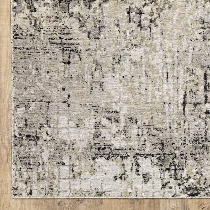 Style Haven Nelson Geometric Abstract Grey/ Ivory Indoor Area Rug