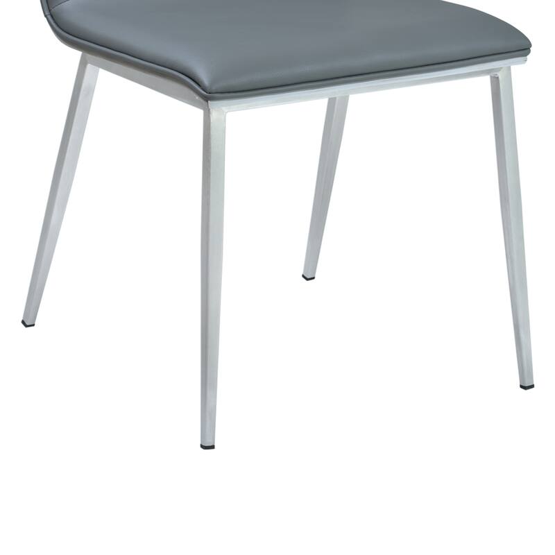Crystal Upholstered Wood and Metal Armless Dining Chairs - Set of 2