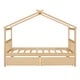 preview thumbnail 29 of 46, Roomfitters Twin Size Wooden House Bed with Storage, Functional and Stylish Sleeping Solution with Built-In Compartments