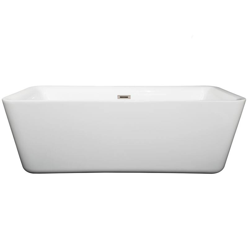 Wyndham Collection Emily 69" Free Standing Acrylic Soaking Tub with