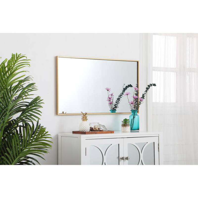 Elegant Lighting Eternity 36" x 20" Rectangular Beveled Metal Framed