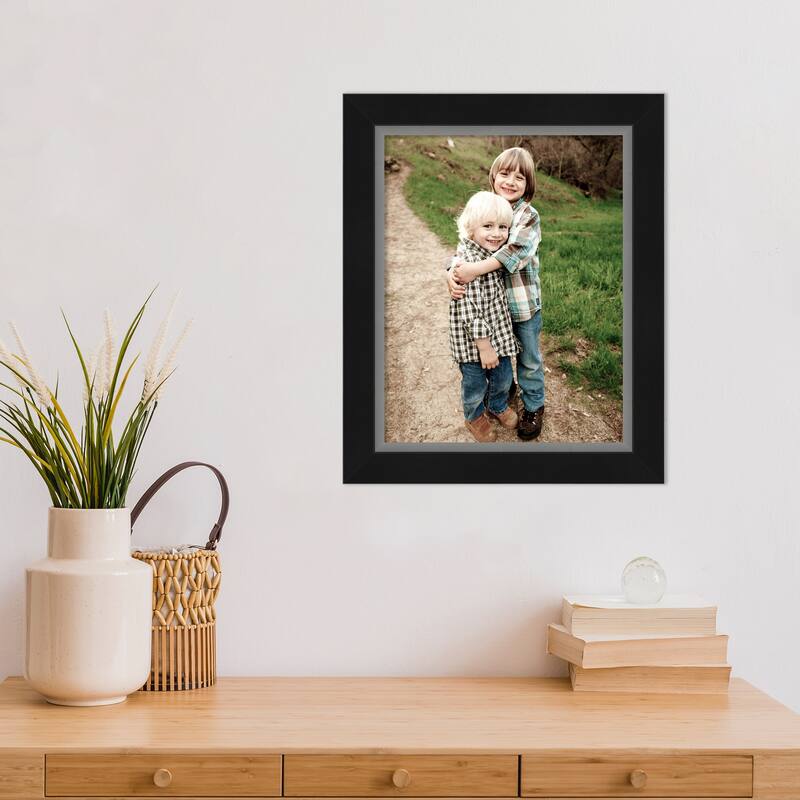 Eva Black Silver Narrow Framed Picture Frame, Photo Frame