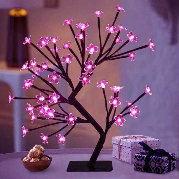 LED Cherry Blossom Tree Light, Battery Operated Lighted Flower, Bonsai Tree  Lamp - 4.7*18*4.7 - Bed Bath & Beyond - 41117801